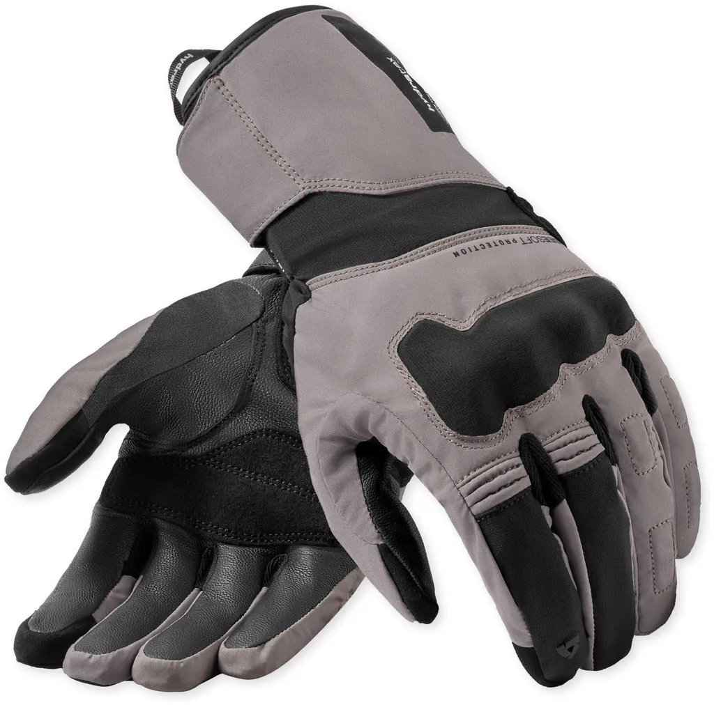 Gants de moto imperméables Revit Convergent H2O Gris Noir en taille S