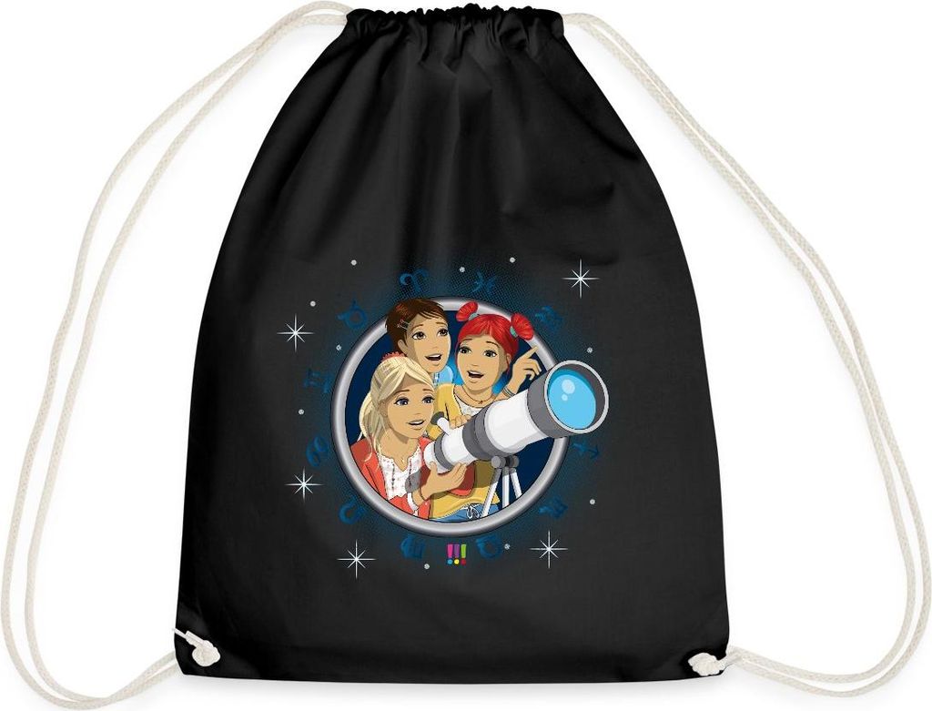 Spreadshirt Die Drei Ausrufezeichen Rätselhafte Himmelszeichen Turnbeutel, One size, Schwarz