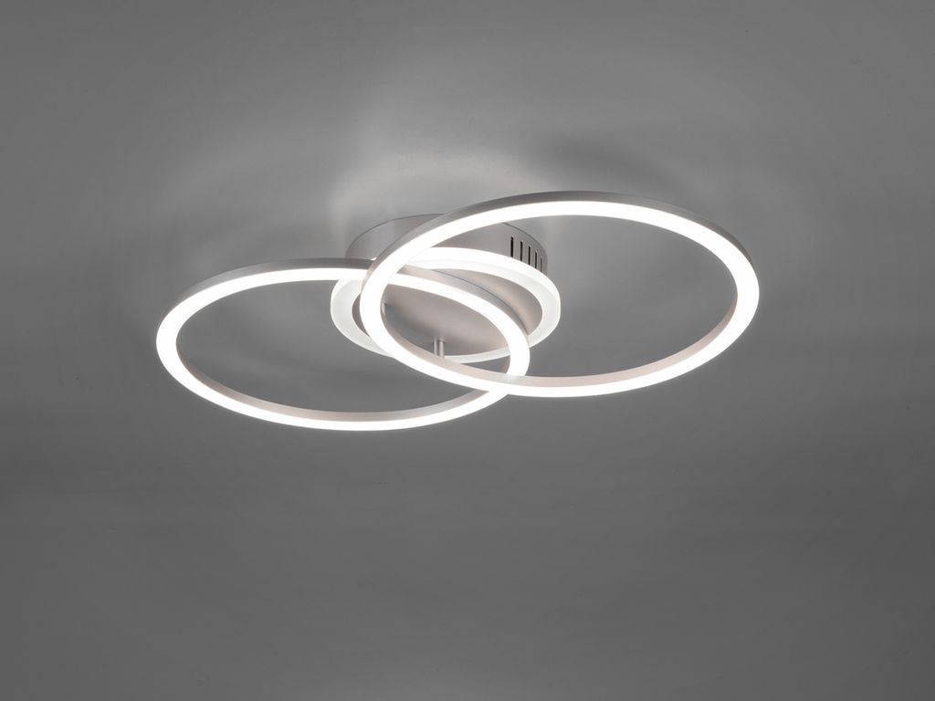 Reality LED Deckenleuchte VENIDA titanfarbig, Acryl weiß Produktbild 6
