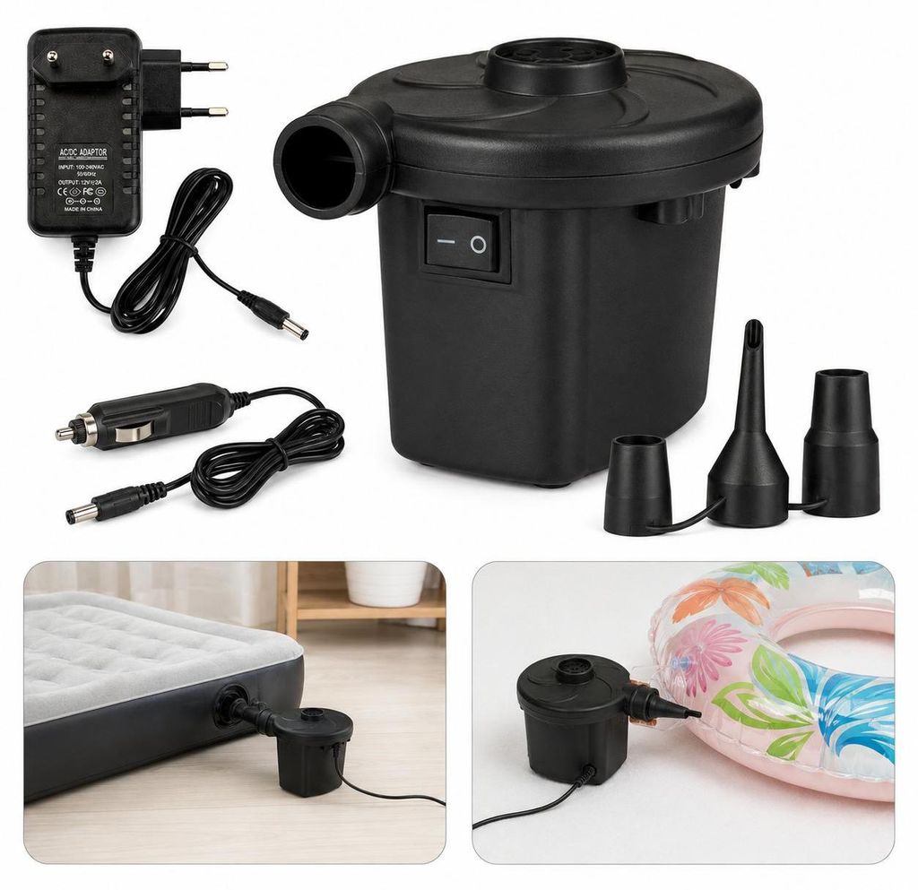 Camping Luftpumpe elektrisch 110–240V, tragbare Pumpe für Produktbild 