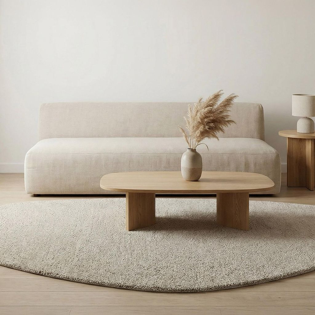 riess-ambiente Teppich ORGANIC 180x120cm taupe Polyester Hochflor Indoor-Teppich organische Form