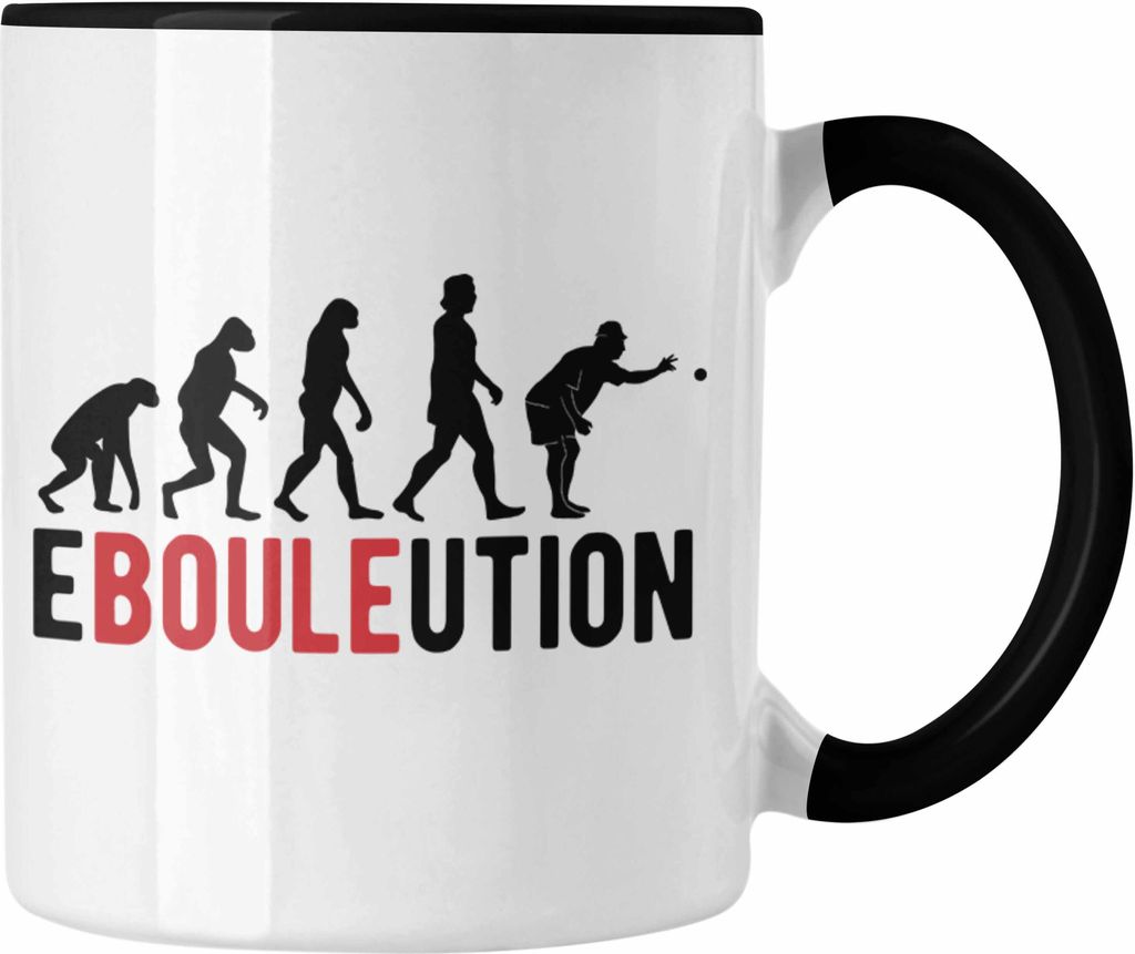Trendation - Boule Tasse Geschenk Ebouleution Pétanque Boule-Spieler Geschenkidee Spruch (Schwarz)