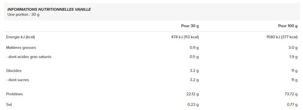Protéine de whey vanille pure et digeste en format économique 900g - 2