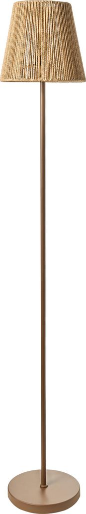 BELIANI Stehleuchte Braun Papier Seil Schirm Metall Eisen Matt Finish Sockel Käfig Schirm Beleuchtung Schlafzimmer Wohnzimmer Boho-Stil