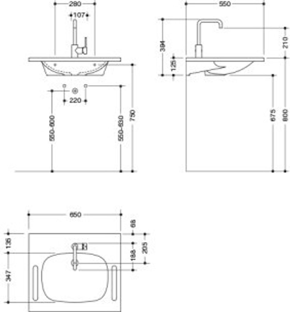 HEWI 950.19.039 Produktset WT u. Armatur,