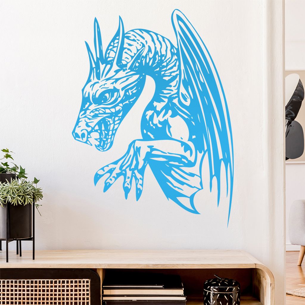 Drachen Klaue Wandtattoo in 6 Größen - Wandaufkleber Wall Sticker - Dekoration, Küche, Wohnzimmer, Schlafzimmer, Badezimmer