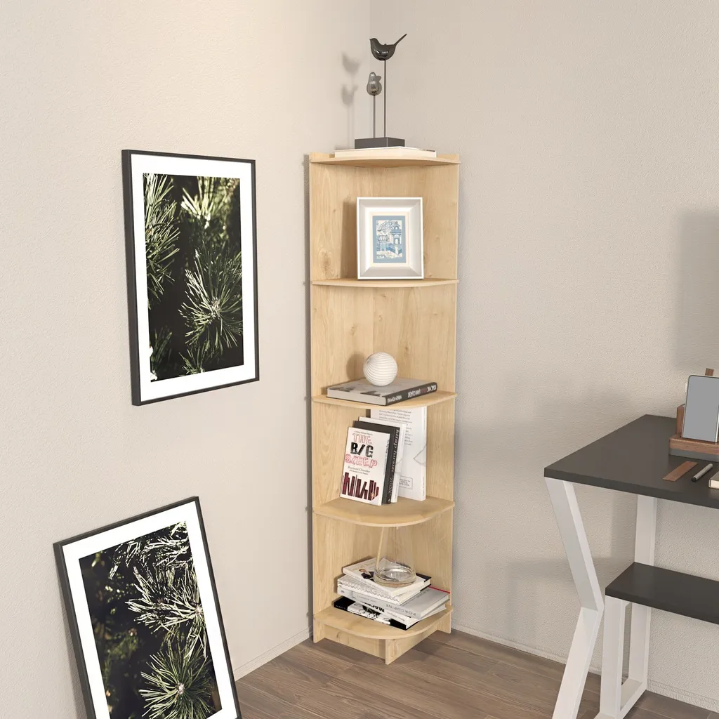 Meuble Bibliothèque pour Livres et Déco Liva Chêne Idéal Salon Bureau