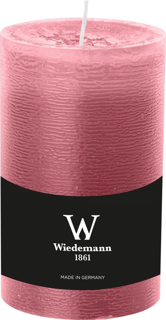 Wiedemann Marble Rustik Kerzen, Stumpenkerzen, Altrosa 130 x Ø 78 mm