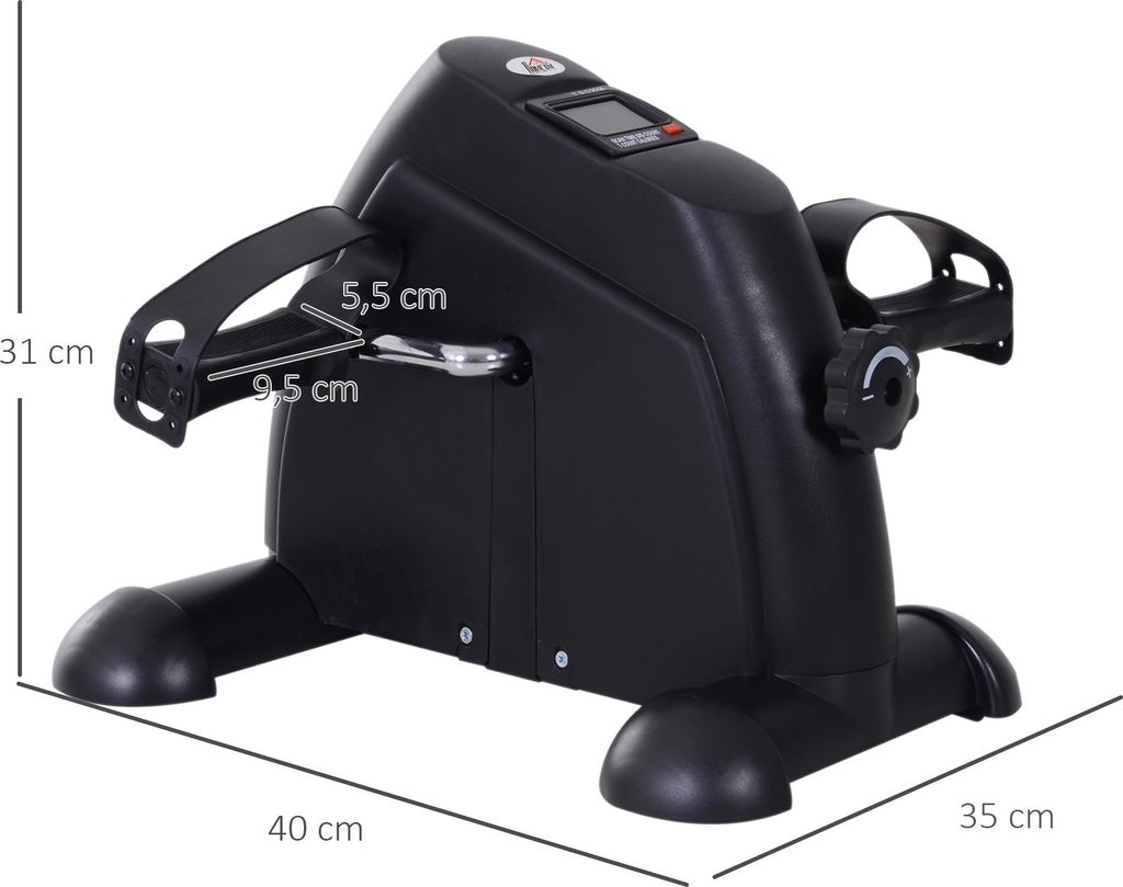Homcom HOMdotCOM Hometrainer, mini-fiets, pedaaltrainer met Productafbeelding 