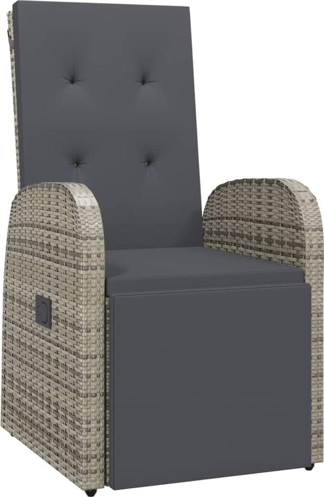 A single outdoor recliner chair.