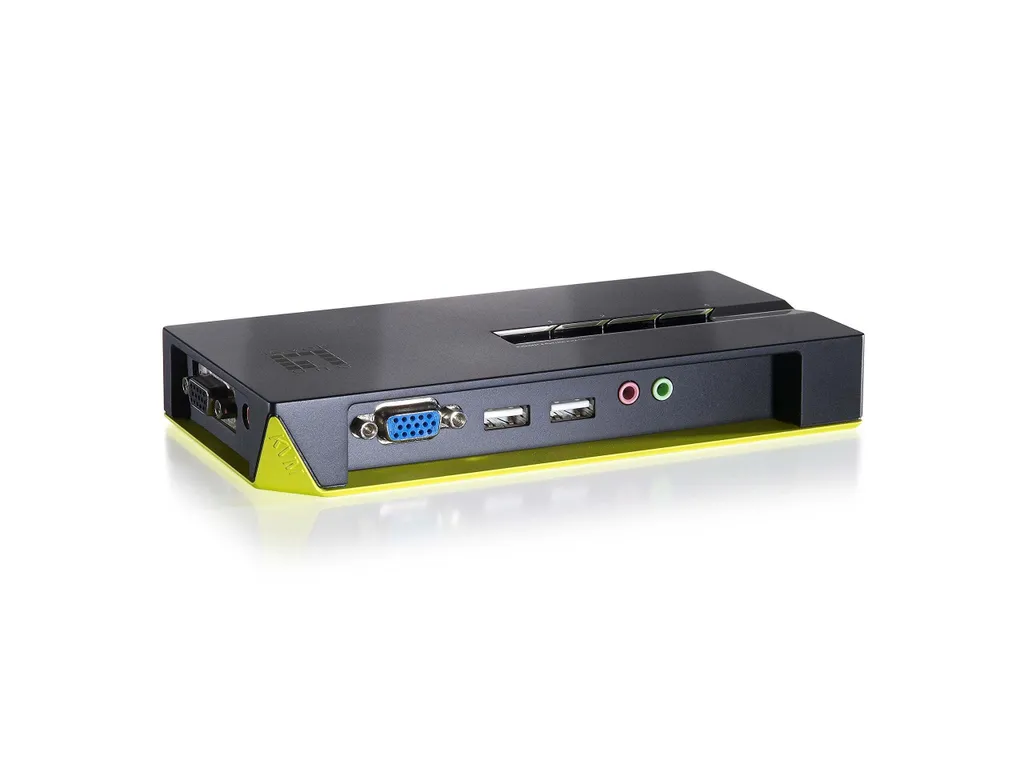 LevelOne KVM-0421 Commutateur KVM 4 Ports USB PS2 avec Câbles Inclus