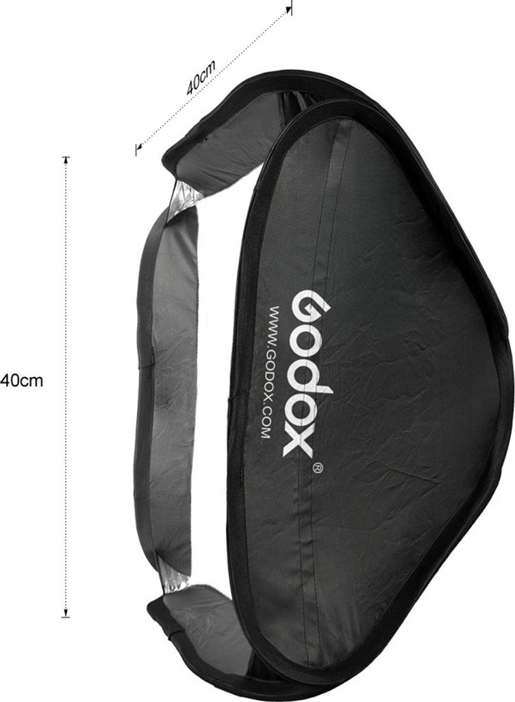 Godox 40 * 40cm / 15 "* 15" Softbox Diffusor mit S-Bš¹gel Bowens Halterung fš¹r Speedlite-Blitzlicht