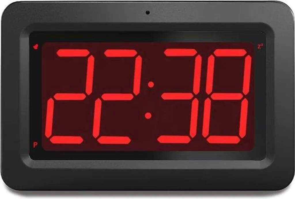 Horloge de bureau LED rechargeable, idéal table de chevet avec mode veille