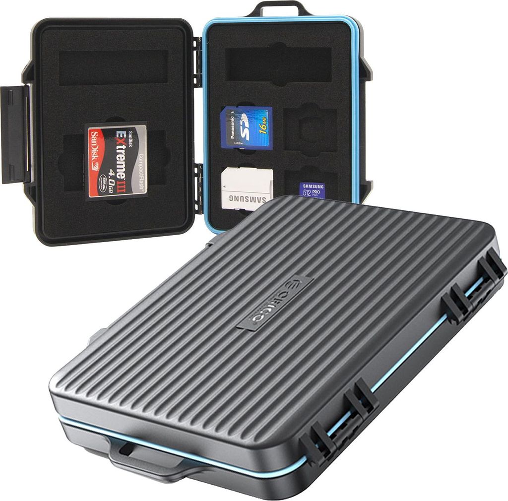 Speicherkarten Etui für 6x SD, 4x MicroSD, 1x CF Orico Storage Case PHCD, Schwarz