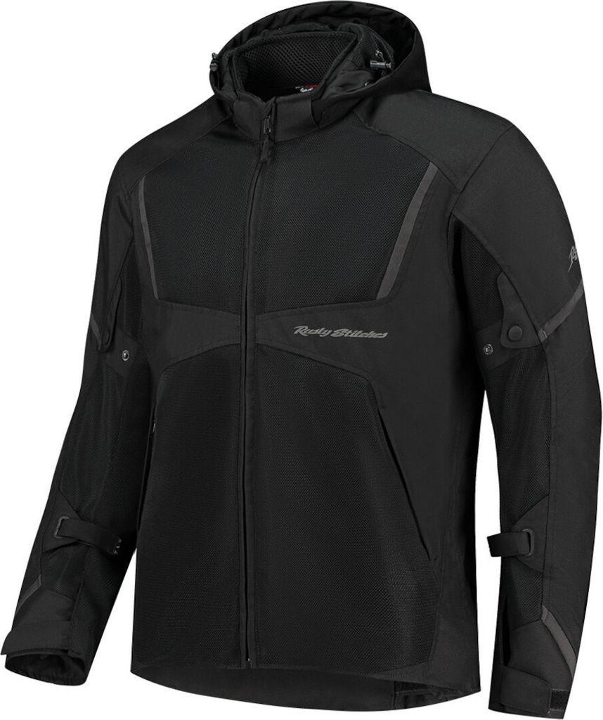 Rusty Stitches Carlo Motorrad Textiljacke, schwarz, XL