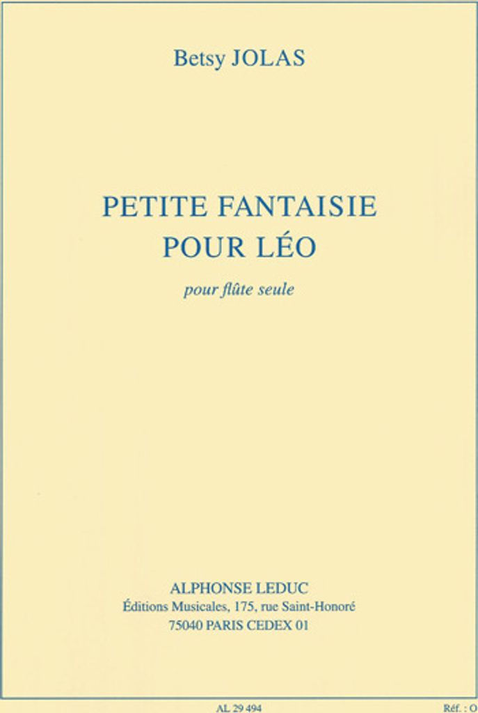 Petite Fantaisie Pour Leo Pour Flute