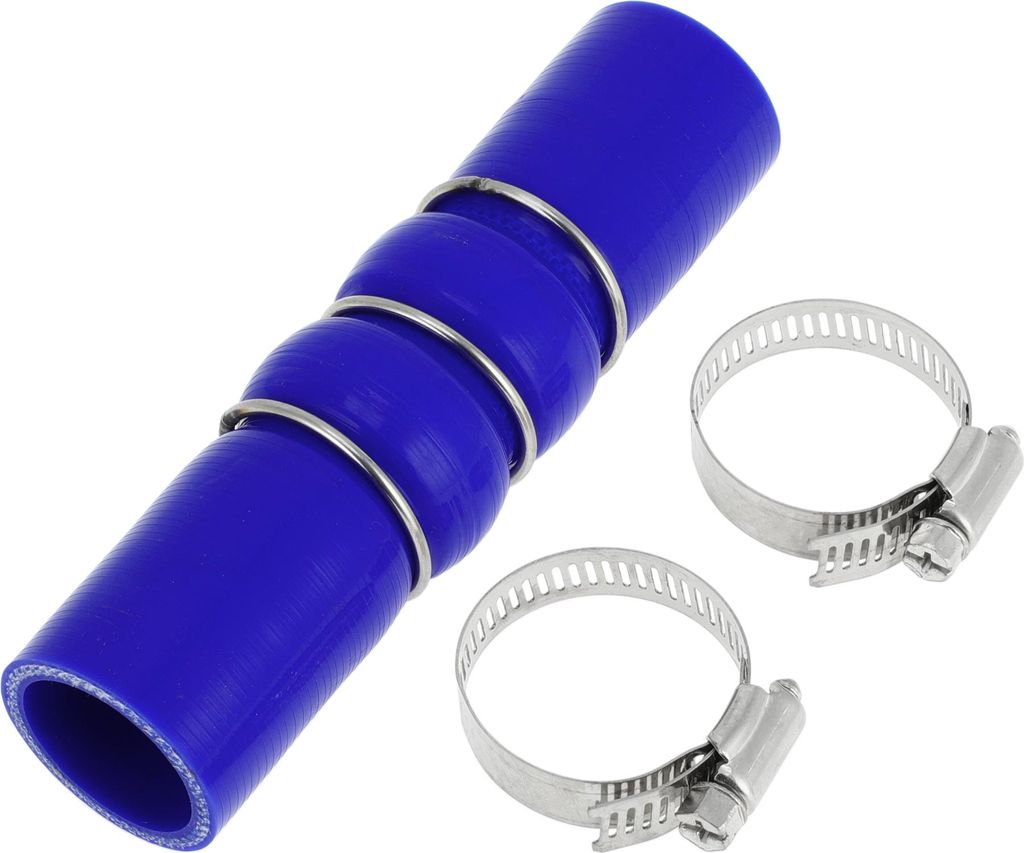 1 Set 30mm/1.18" 152mm/5.98" Länge Blau Autosilikonschlauch mit Schellen Hump Schlauch Kühlmittelschlauch Universal