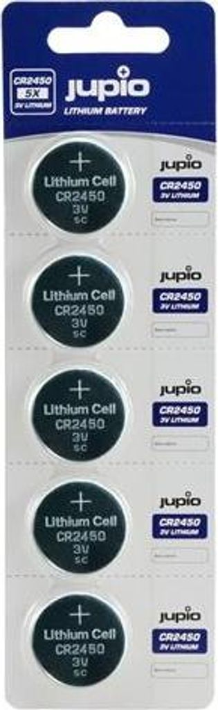 Jupio JCC-2450, Einwegbatterie, CR2450, Lithium, 3 V, 5 Stück(e), Knopf/Münze