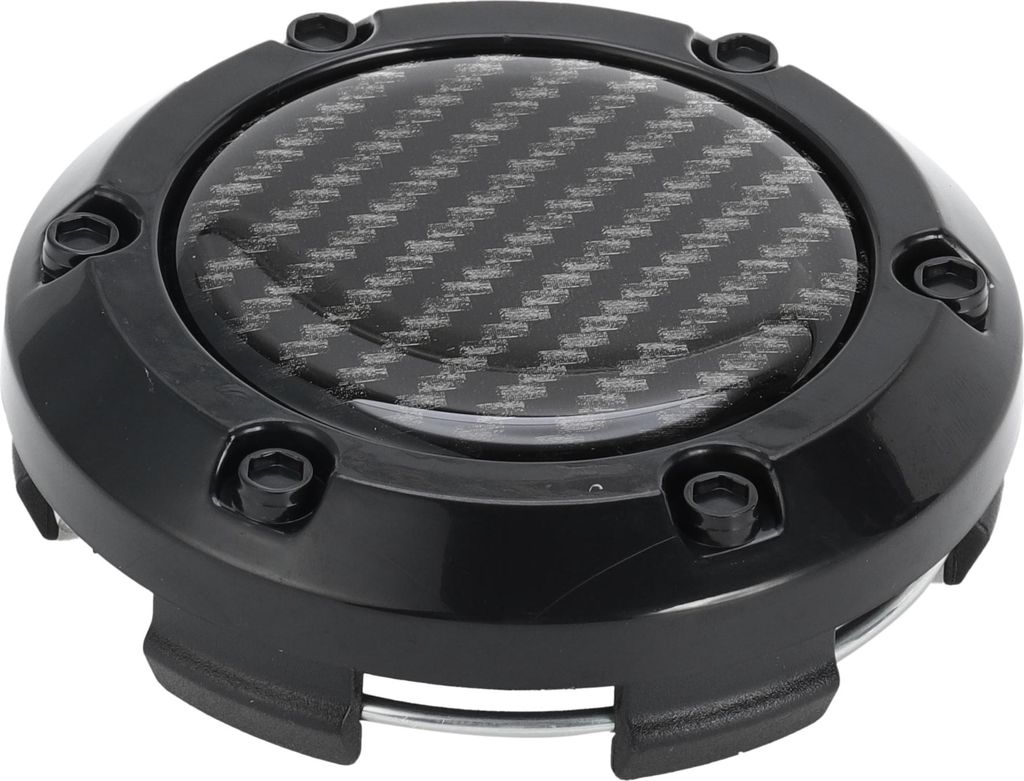 1 Stück Universal Radnabenkappen Radkappen Felgenkappen OD: 66mm / 2,60" Schwarz Kunststoff für Ford für Chevy mit schwarzem Carbonfaser-Muster ...