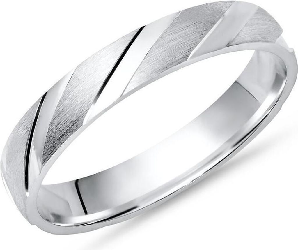 Unique Silberring 925 Sterling Silber quermattiert 4mm breit R8509