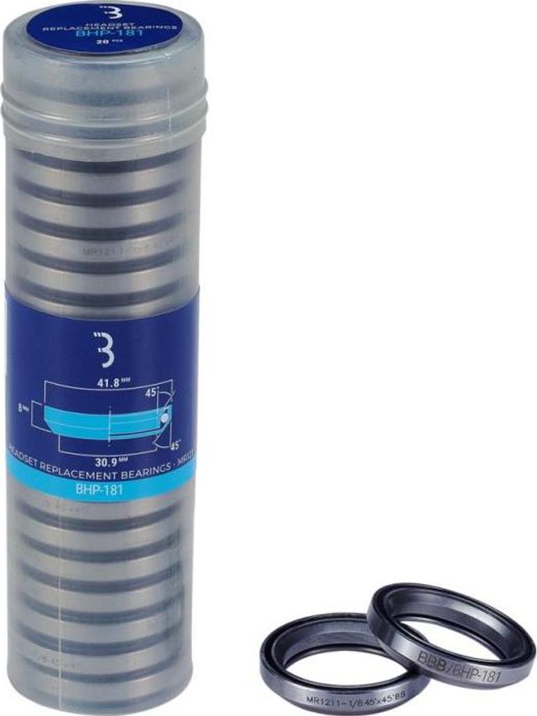 BBB Cycling Steuersatz Replacement Bearings 1 1/8 41 schwarz - präziser Lager...