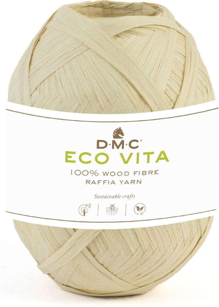 DMC Eco Vita Raffia – nachhaltiges Garn aus 100 % Holzfasern (Farbe 32)