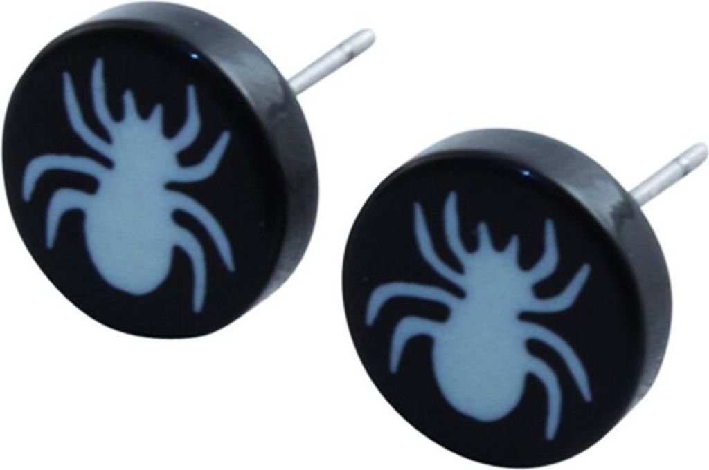 Ohrringe - Spinne - schwarz