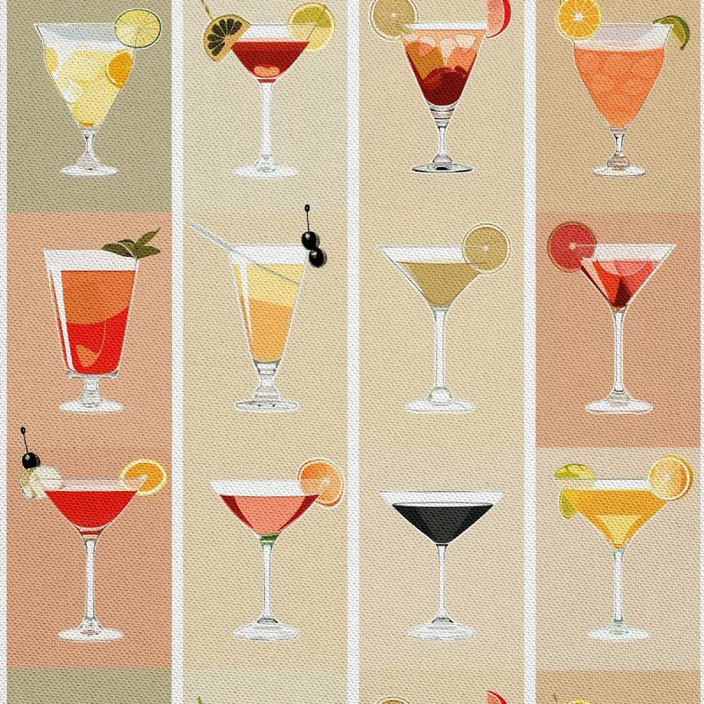 OUTDOOR DEKOSTOFFE OXFORD - Motiv Cocktail | DX8803