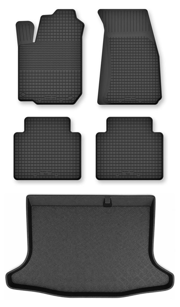 Rubberen automatten + kofferbakmat voor Nissan Pulsar C13 Productafbeelding 