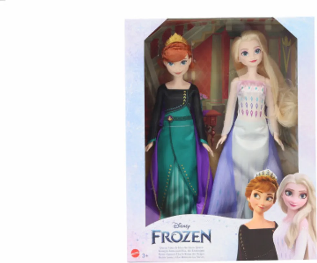 Pack de 2 Poupées Disney Frozen : Anna et Reine Elsa pour Enfants