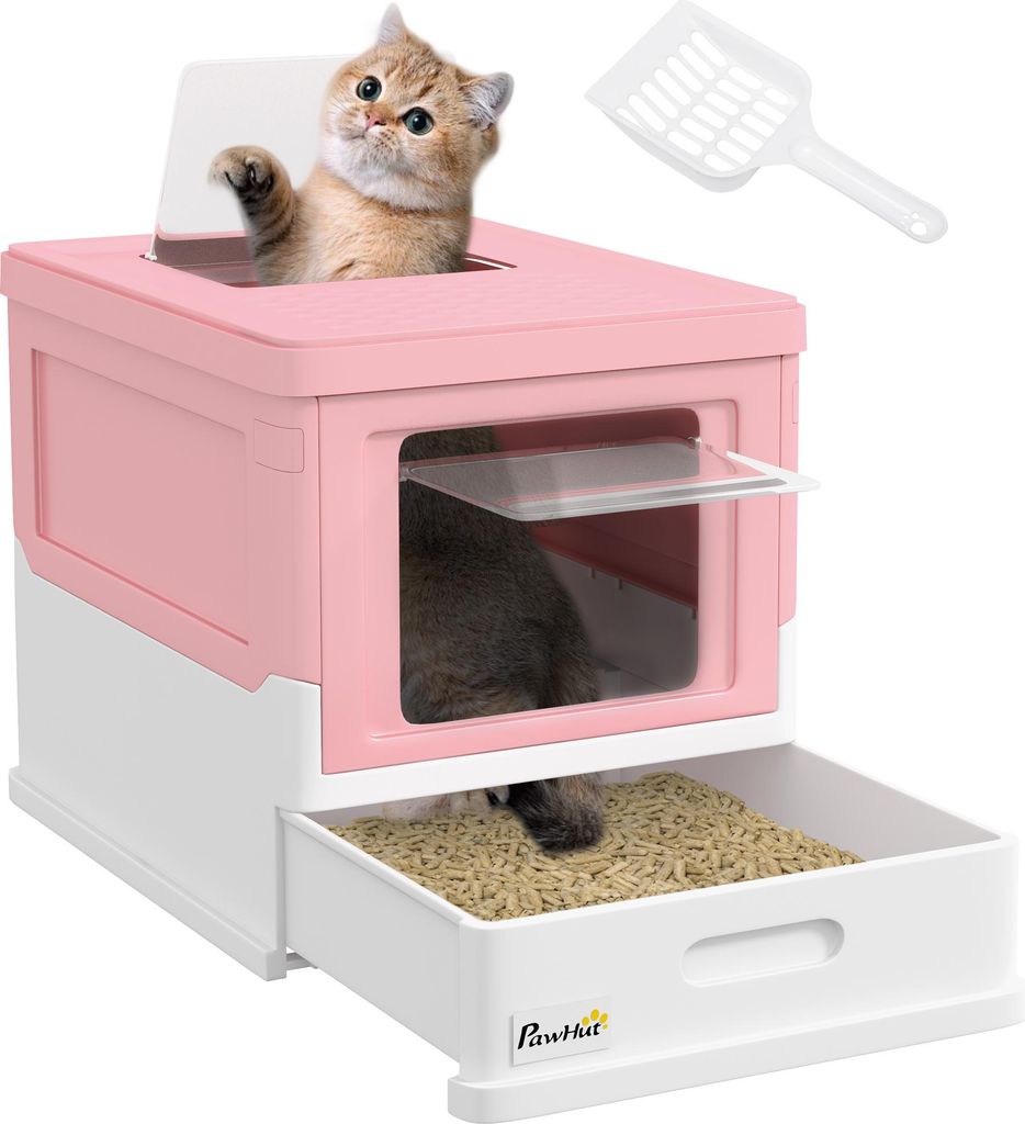 PawHut Katzentoilette Katzenklo mit Deckel Schaufel Produktbild 