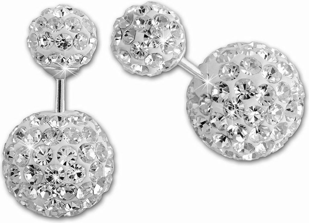 SilberDream Ohrstecker für Damen Silber weiß Tribal Design Ohrringe SDO8516W