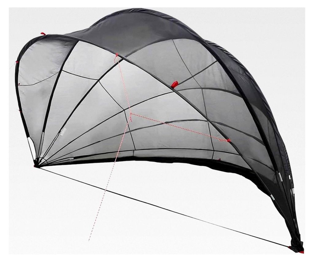 Faltbarer Pool-Dome Schwarz 590x275 cm UV-beständiger Witterungsschutz mit Tragetasche für Garten, Terrasse, Camping und Outdoor-Entspannung