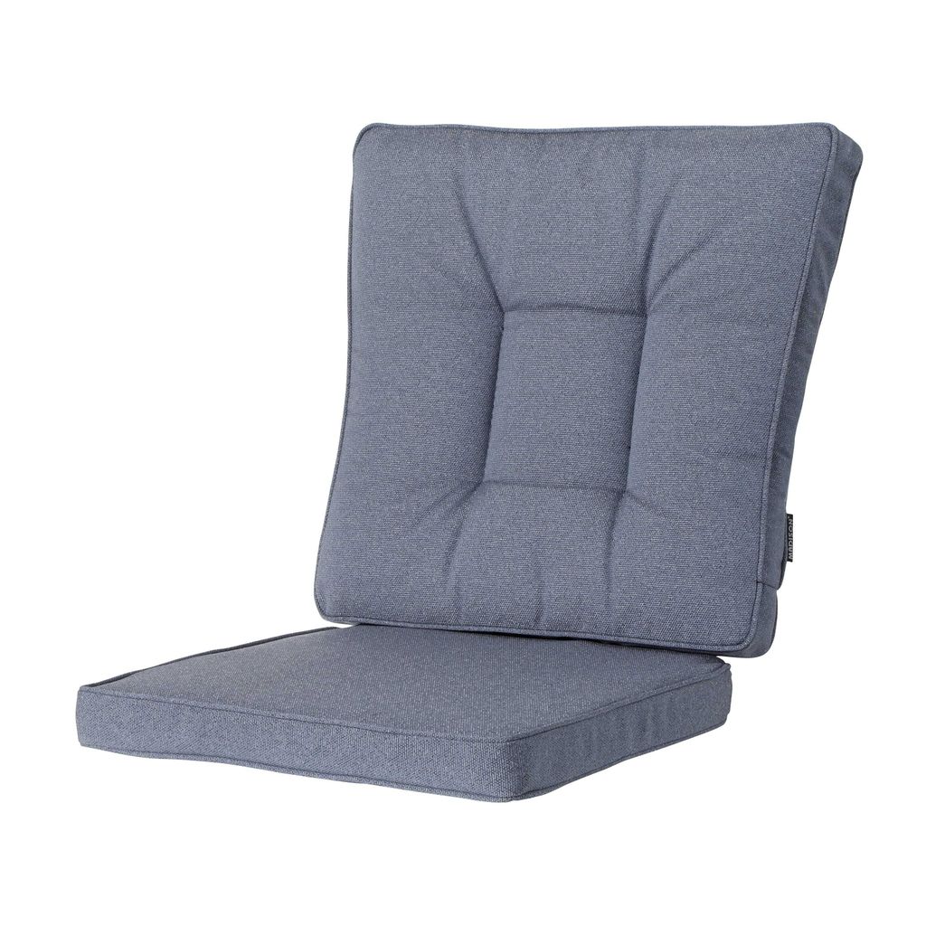 Madison Wicker Essgruppe Profi-Line Outdoor Manchester Denim Grau 100% Polyacryl wasserabweisend