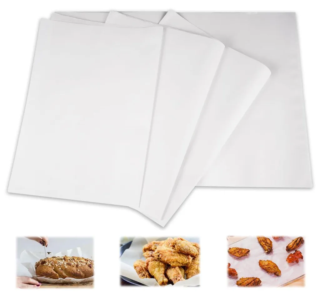Papier de cuisson blanc 26 x 36 cm imperméable pour pain et pâtisserie