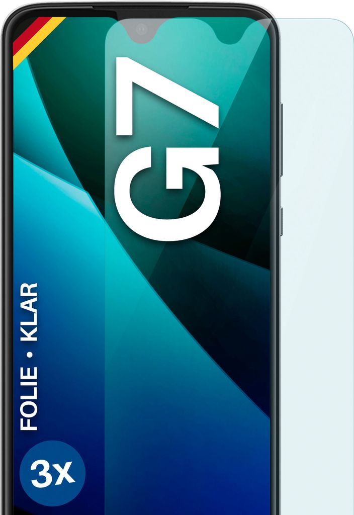 moex 3x Schutzfolie kompatibel mit Motorola Moto G7 - Displayschutzfolie dünn Folie, Klar