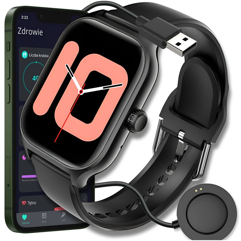Smartwatch Montre Homme Montre Femme Conversations Polonais Image du produit 
