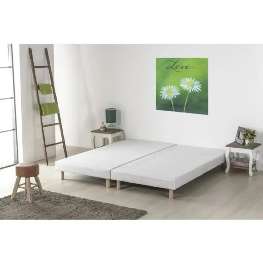 Sommier à lattes 180x200 bois massif blanc Rakenne : fini les maux de dos