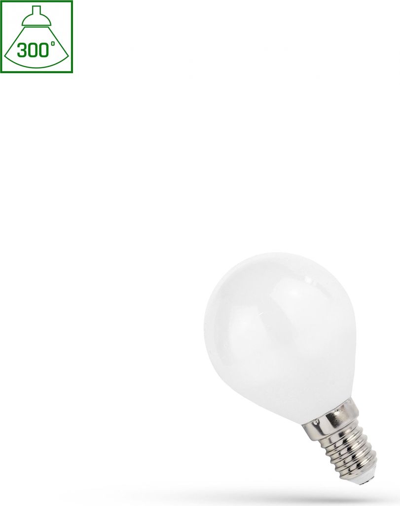 Spectrum LED Filament Leuchtmittel Tropfen Kugel G45 1W E14 Produktbild 