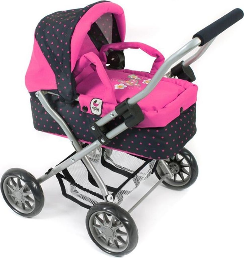 Bayer Chic 2000 Mini-Kuschelwagen "SMARTY" Dessin Dots Navy-Pink 555 12