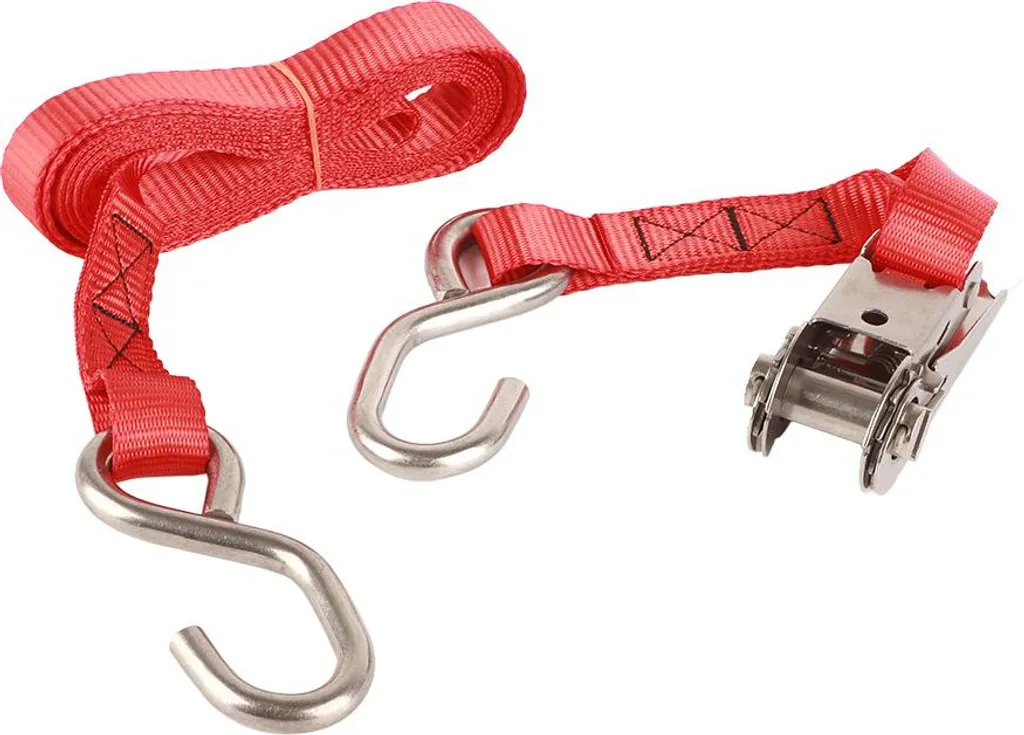 Sangle de fixation à cliquet en inox 1 pouce pour véhicule et remorque - 2