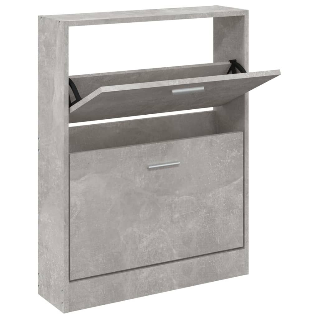 vidaXL Szafka na buty betonowa szara 59x17x81 cm materiał Zdjęcie produktu 