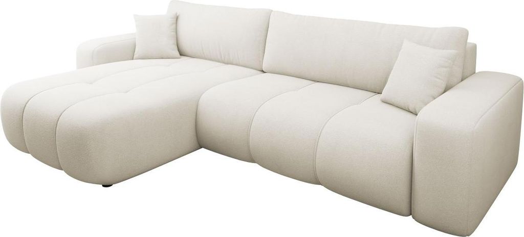 MIRJAN24 Ecksofa Furyn Maxi, Eckouch mit Bettkasten und Schlaffunktion, Ottomane universal, L-Form (Farbe: Velo 621)
