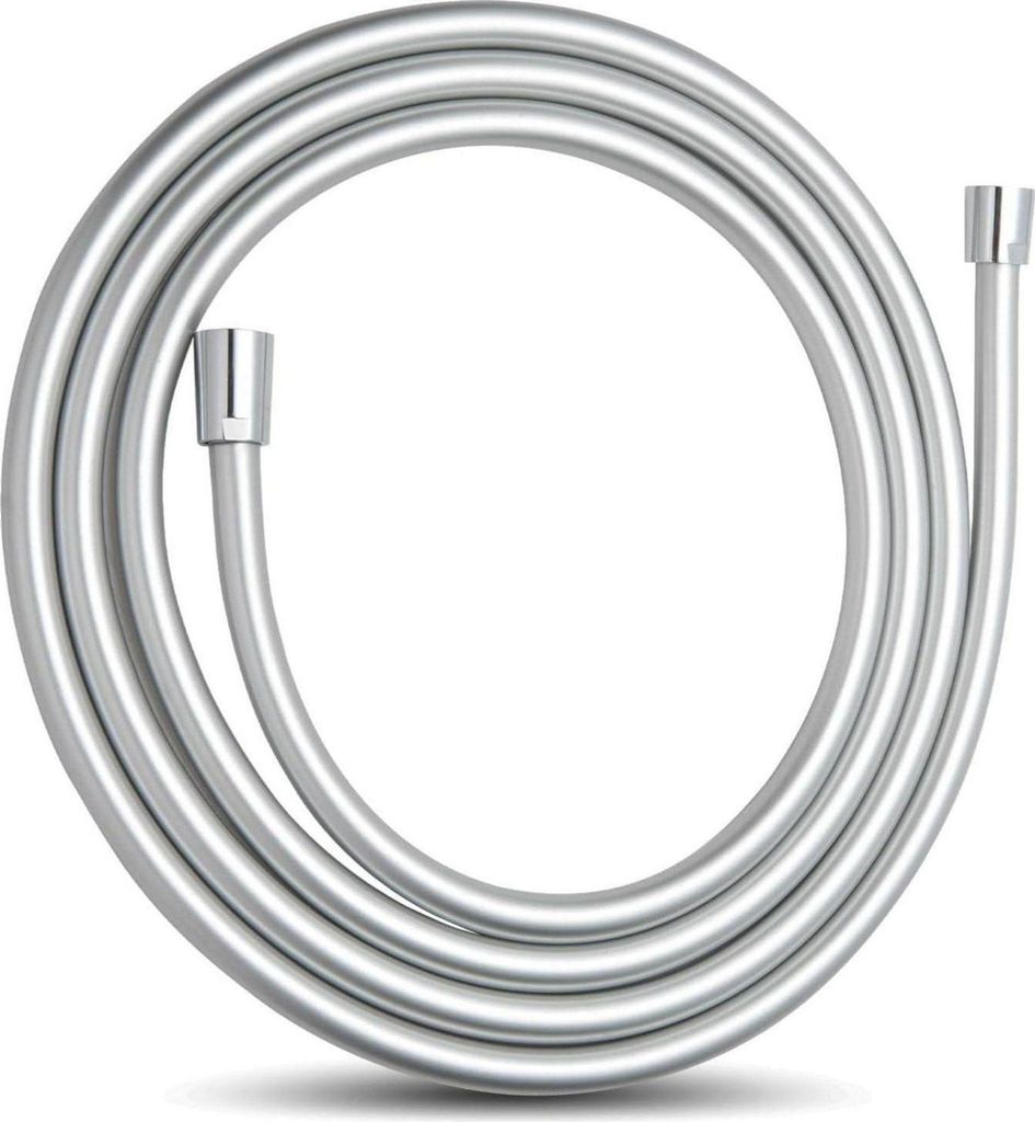 Duschschlauch 3m PVC Universal Ersatz Silber Hochdruck Brauseschlauch