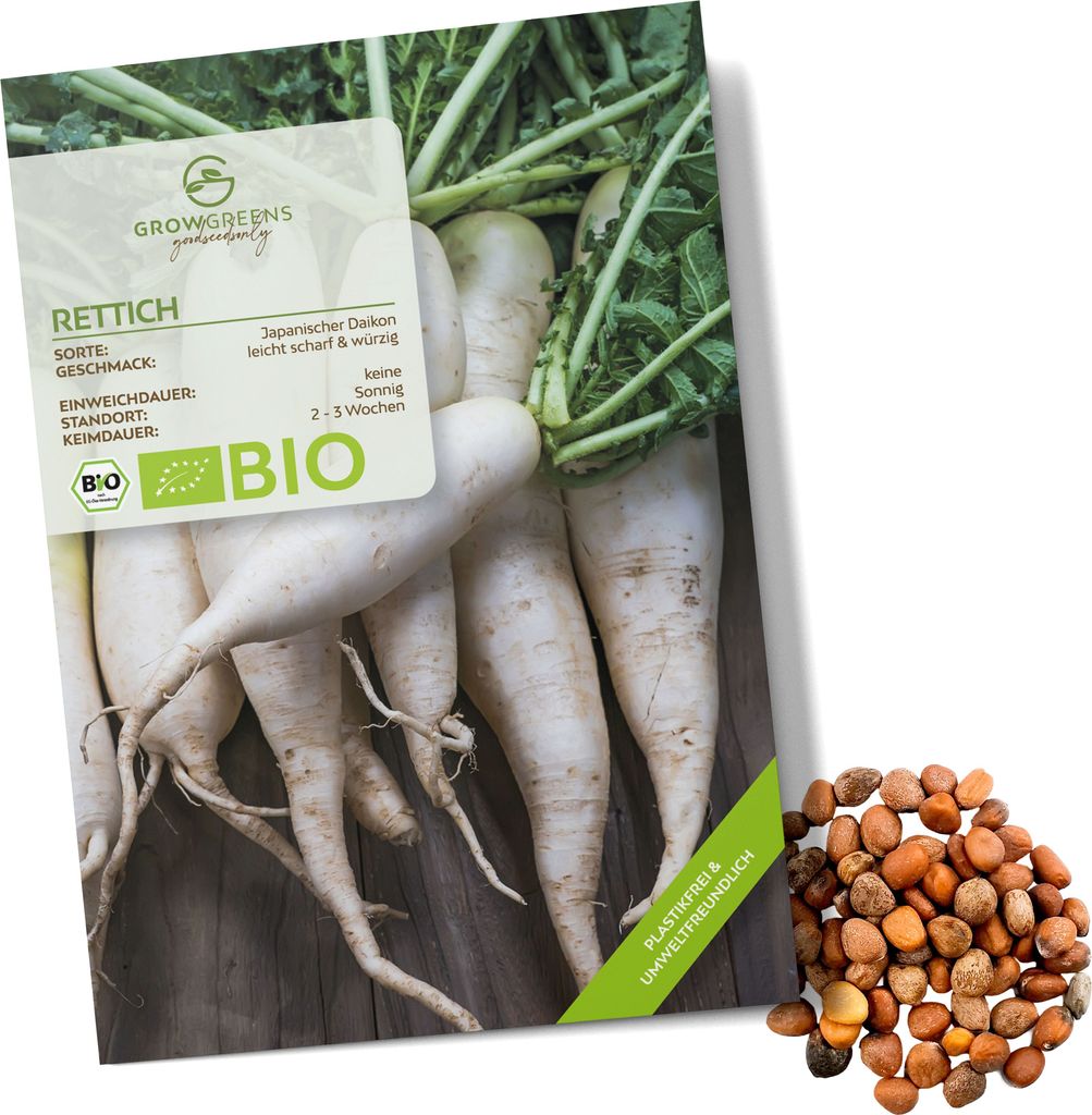 Rettich Samen (Japanischer Daikon, 50 Korn) - Rettich Produktbild 