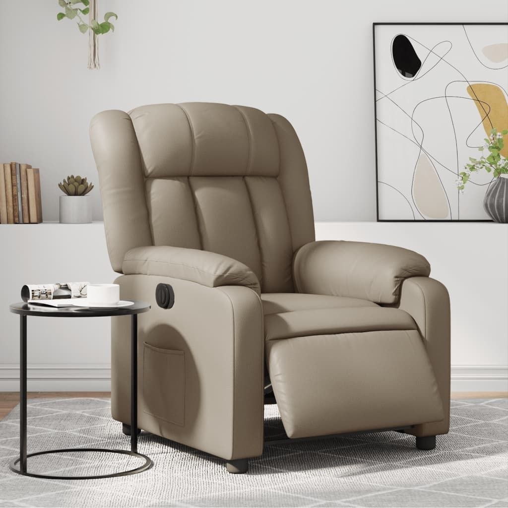 Cloris DesignMöbel Relaxsessel Elektrisch Cappuccino-Braun Kunstleder , Klassische Sessel 2024 Neu