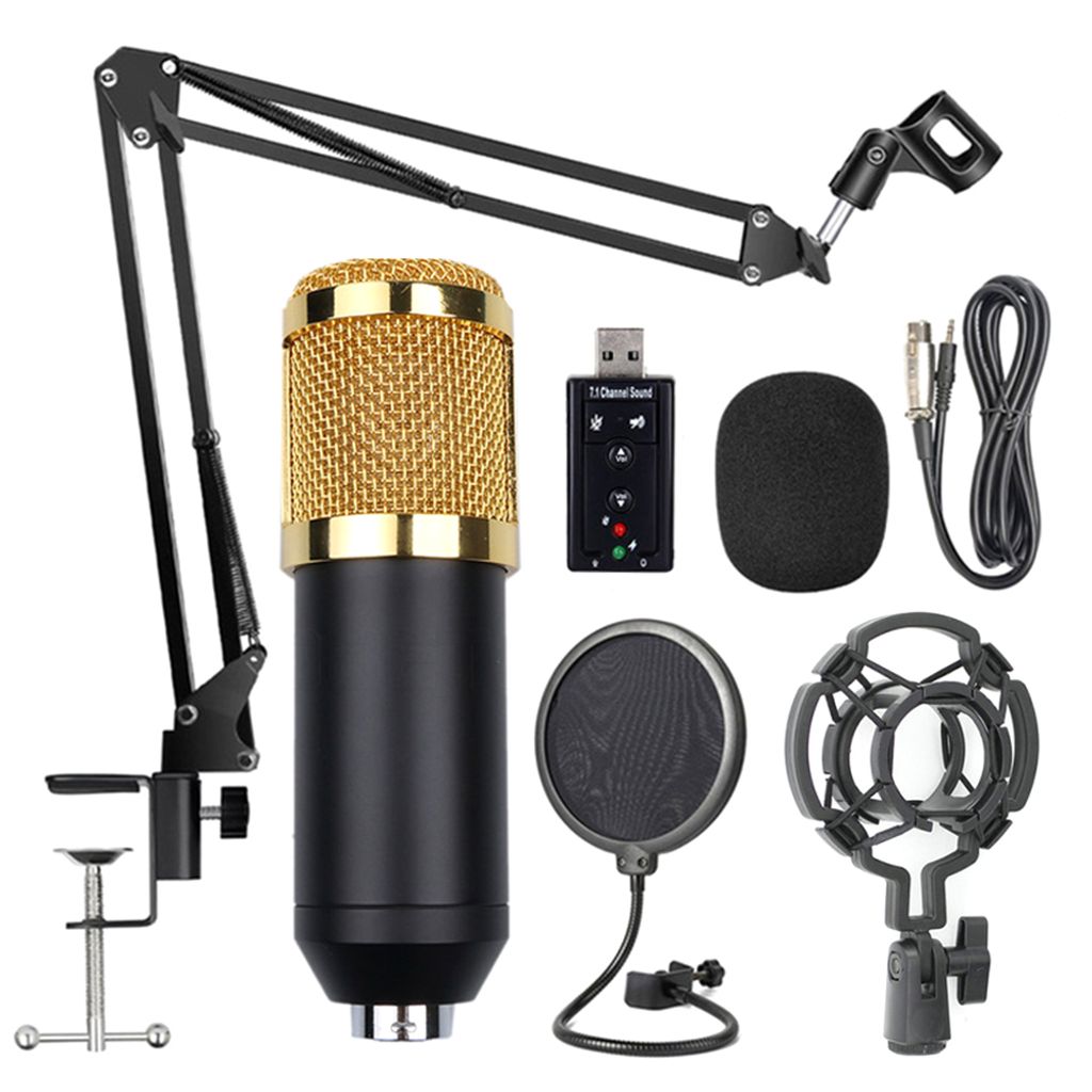 BM800 Kondensator Mikrofon Microphone Kit Komplett Set für Studio Aufnahme O3A7 