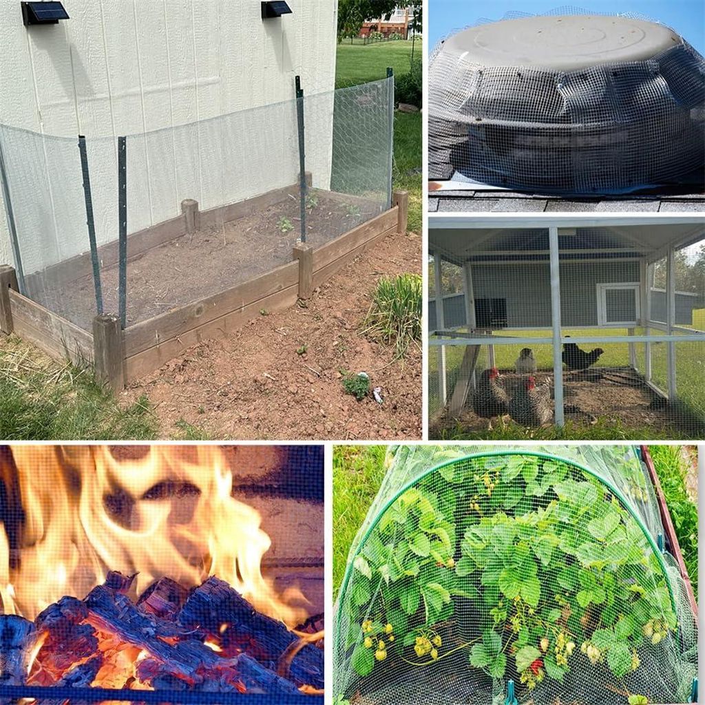 Feinmaschiges Edelstahl-Volièregitter für Belüftung und Garten Schutz mit Metallwächter
