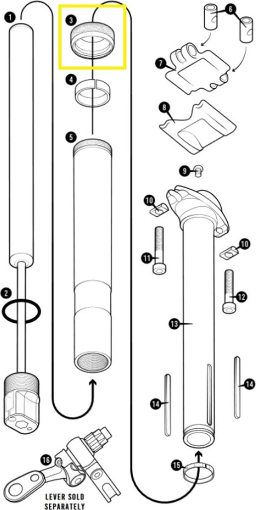 Crankbrothers Highline Ring Seal Assembly Dichtring, black