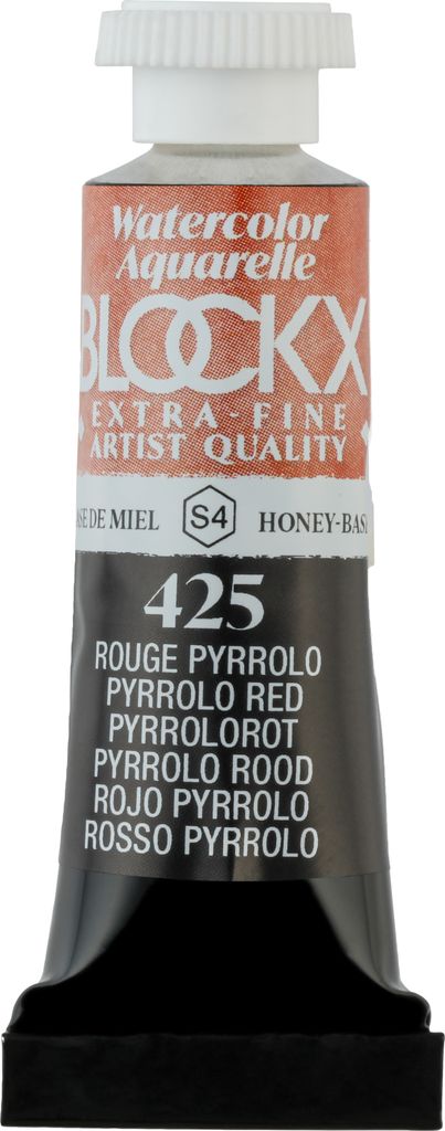 Blockx 3x Aquarellfarbe, Pyrrolrot - Tube 5ml - Pyrrolorot 43425BXC